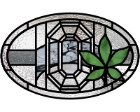 (image for) Ohio O letter and oval pattern for stained glass var-2